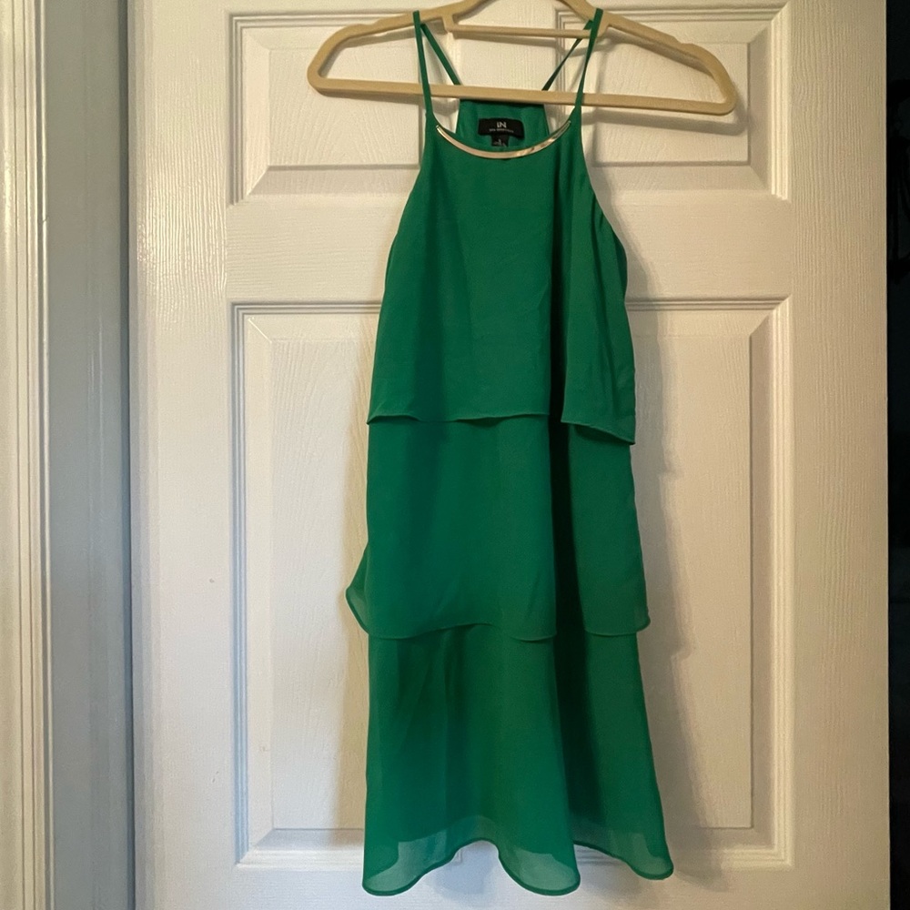 Green tiered dress
